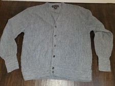 Vintage David Taylor Cardigan Men’s Sz XL Sweater Grey 100% Acrylic USA MADE