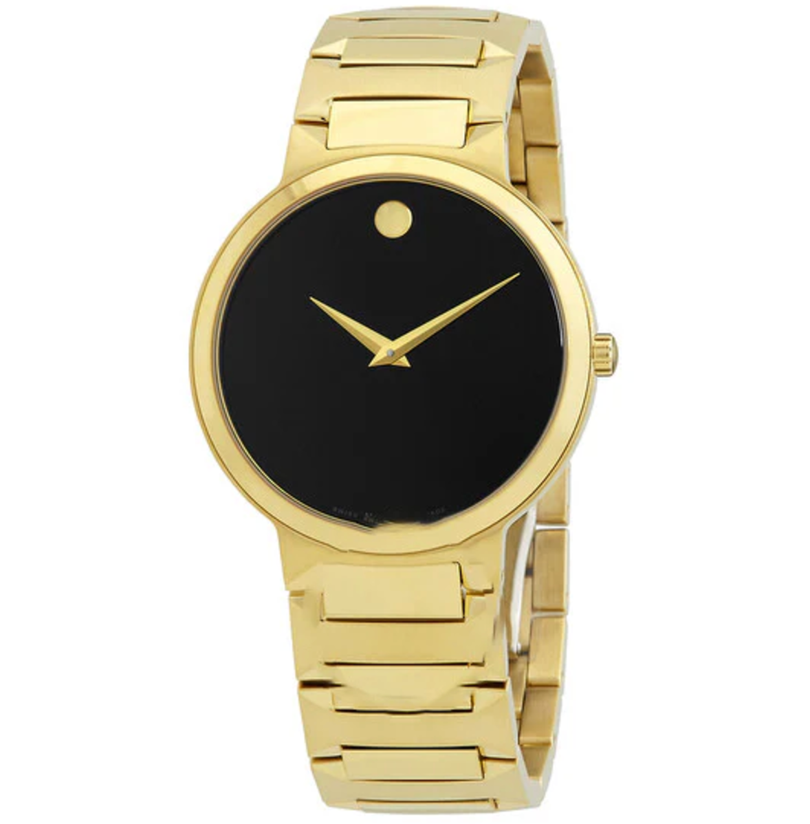 Movado Temo Quartz Black Museum Dial Gold Stainless Steel Unisex