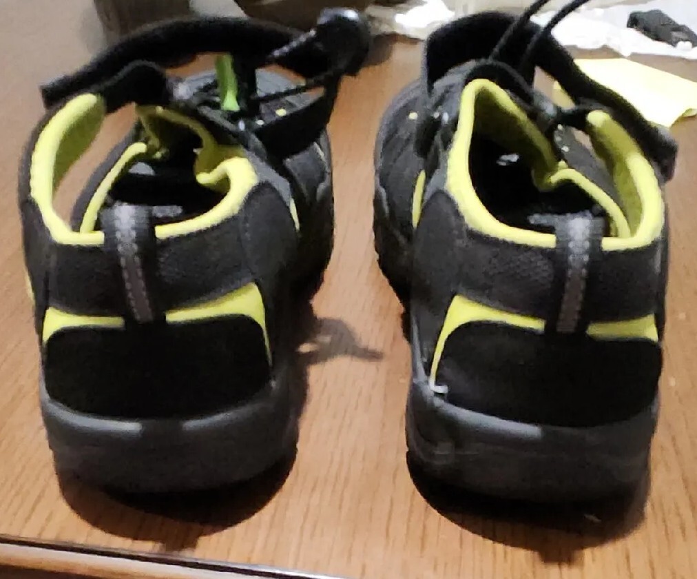 KEEN Sandali sportivi da trekking Appassionati neri verdi impermeabili taglia 4