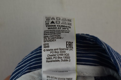 M&S Collection Blue Striped Bermuda Shorts size Uk 12 Womens summer beach - Picture 9 of 9