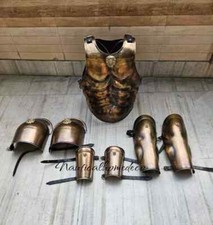 Medieval Knight Muscle Half Armor Suit  Roman Cuirass LARP Cosplay Costume