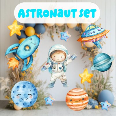 Astronaut Props  Space Party Boy Astronaut Cutouts Birthday Baby Shower