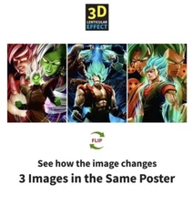 Dragon Ball Z 3D Lenticular Effect Goku Super Saiyan God Blue, Ultra Instinct