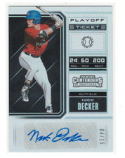 2018 Panini Contenders Draft Picks Draft Ticket Playoff #75 Nick Decker Auto /15