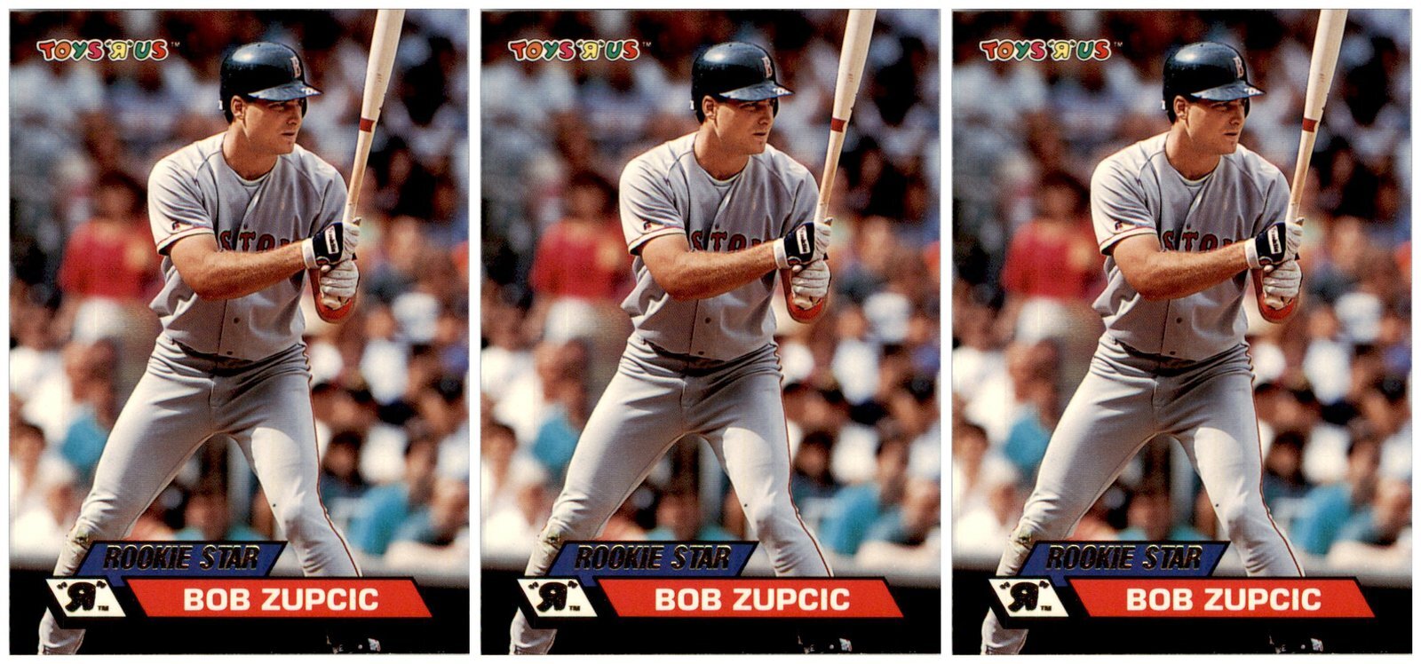 (3) 1993 Stadium Club Toys 'R' Us #99 Bob Zupcic Boston Red Sox Card Lot