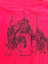 vintage 70s GANDALF LORD OF THE RINGS MIDDLE EARTH FILM FANTASY red t-shirt L