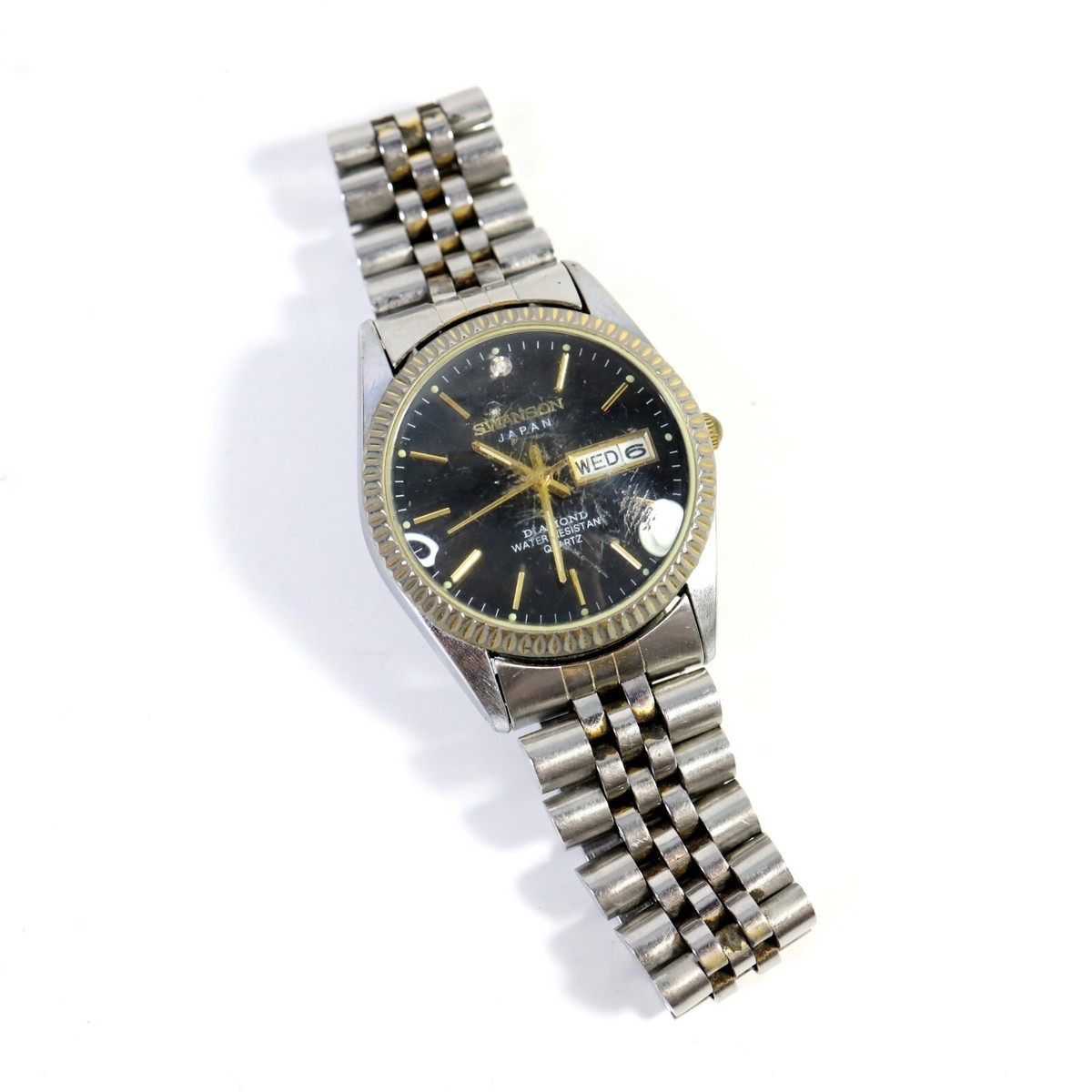 Swanson Japan Men's Watch Diamond Water Resistant Quartz | eBay
