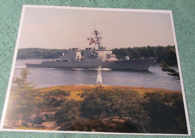 RARE Ship Launch BIW Bath Iron Works Photo USS O'Kane 77 American Flag Full View
