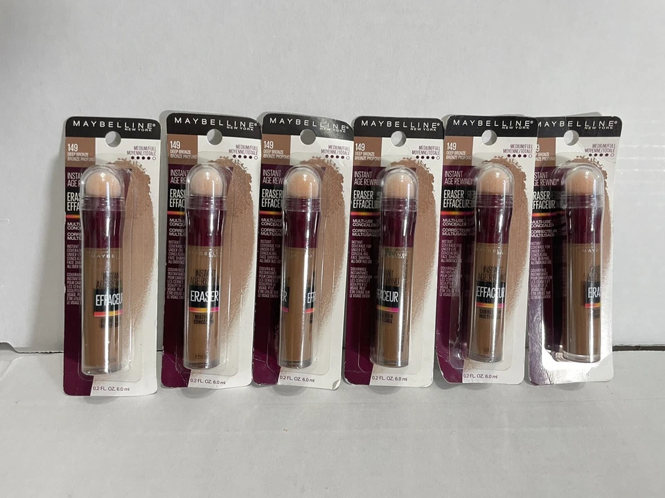 MAYBELLINE Instant Age Rewind Borrador Corrector Multiuso 149 BRONCE PROFUNDO Lote de 6 Foto 2 de 4