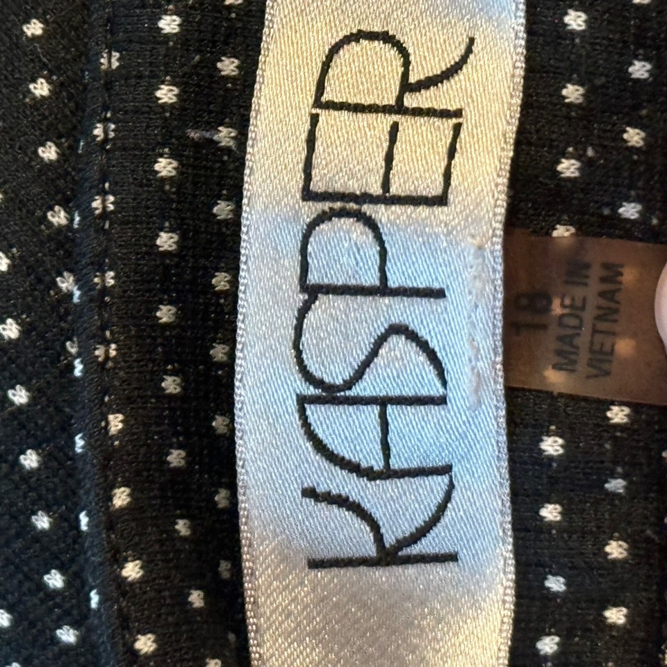 Kasper Womens Polka Dot Black White Blazer & Pants Suit Set Size 18 eBay