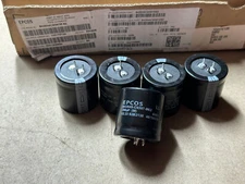 5x Pack Lot Epcos Aluminum Electrolyc Round Snap-In Capacitor 390uF 400VDC 20%