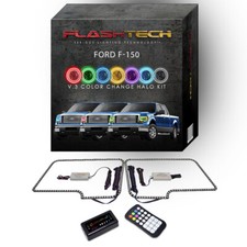 RGB Multi Color Bluetooth LED Halo Ring kit for 2009-2014 Ford F-150 Headlights