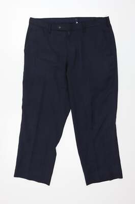Haggar HAGGR COLLECTIONS Two-pleat polyester slacks, wide pants, made in Canada, men's size w34 polyester black type Vintage Second Hand