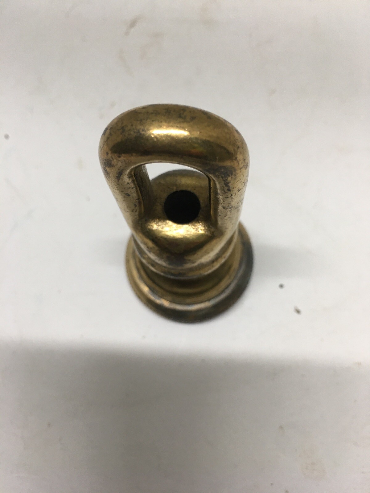 3 1/4" Ht. Heavy Brass Screw Collar Loop With 1/4 IPS Thread Fit Canopy