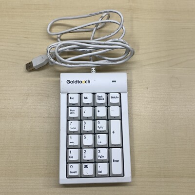 Goldtouch GTC-0033 USB PC Numeric 22-Side KeyPad White / Used