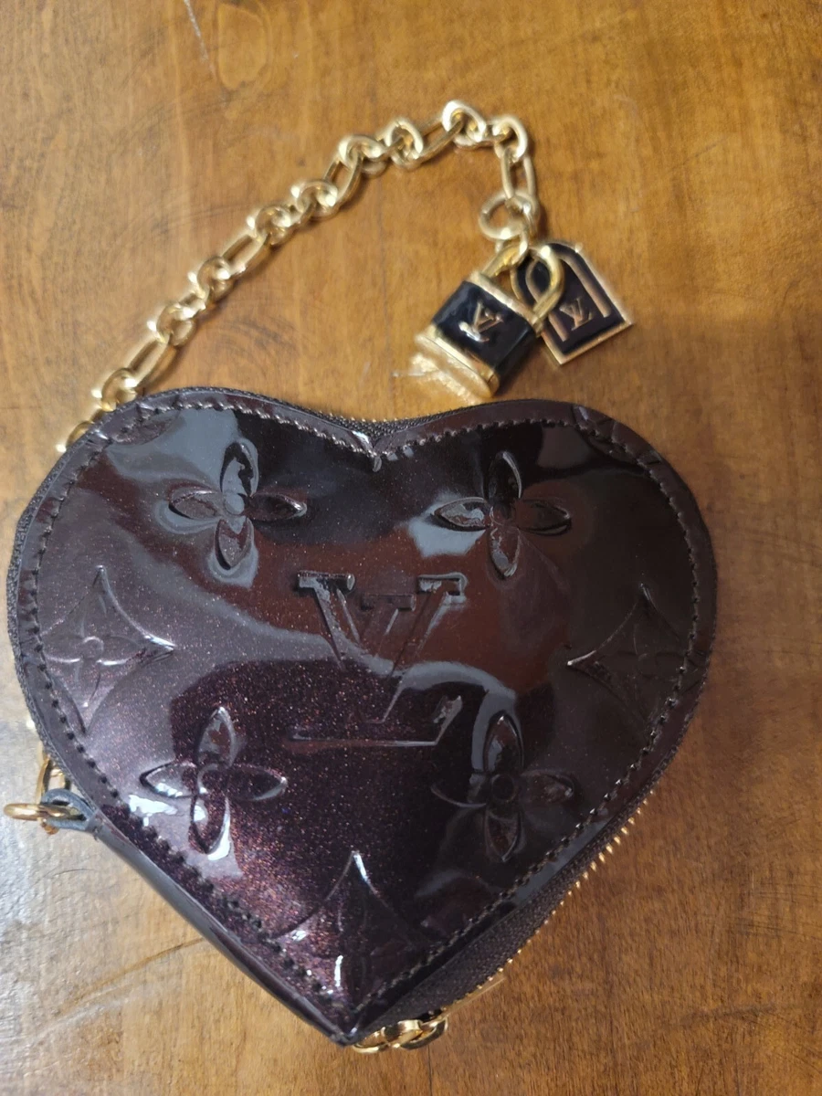 Louis Vuitton Amarante Monogram Vernis Coeur Heart Coin Purse