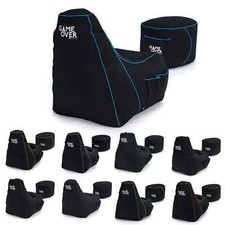 Game Over Gaming Bean Bag Chair with Footstool Large HighBack Gamer Beanbag Seat