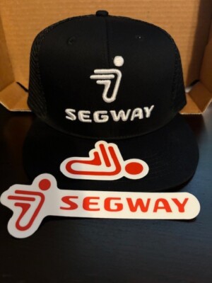 Segway Classics Snapback Black Hat & Sticker set - Adjustable Size