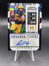 2020 Contenders Draft Picks College Ticket /23 Sean McKeon Auto  Cracked Ice RC