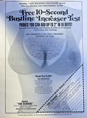 1973 Vintage Magazine Advertisement ISO-Tensor Bustline Increaser