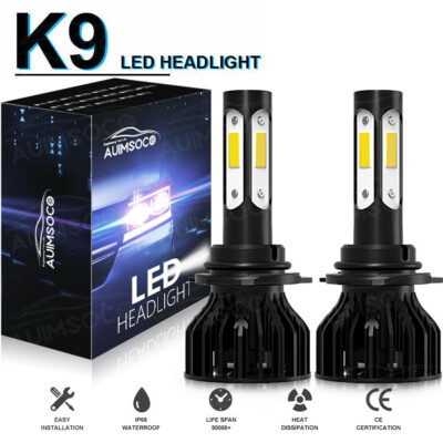 4-Side LED Headlight Light Bulb Conversion Kit For Hino 145 165 185 258 268 338