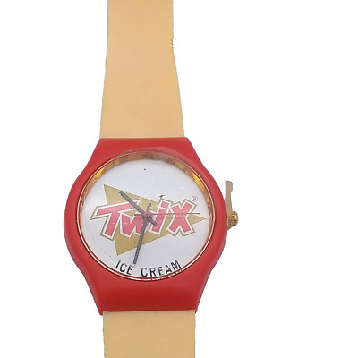 Twix Ice Cream Armbanduhr Mars Inc. 1992 Kunststoff Werbeartikel Vintage Quartz