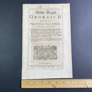 British Navy Court Martial At Sea Act Original Antique c1745 Legal Document