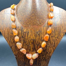 Very unique ancient Roman natural agate stone necklace
