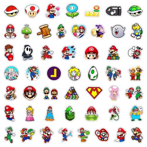 5-50 Stück Aufkleber Nintendo Super Mario Skateboard Gepäck Handy Laptop Auto Vinyl - Bild 2 von 3