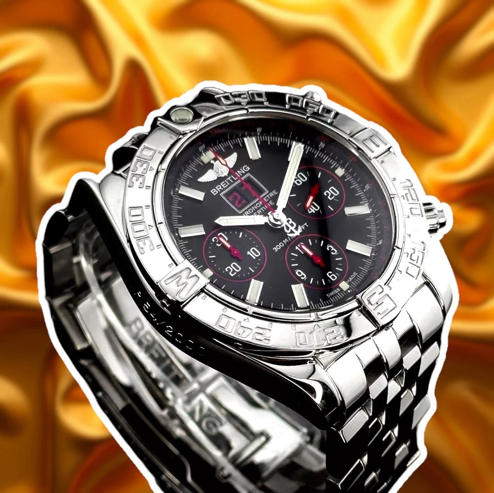 Breitling Chronomat Blackbird Ltd Ed Red Strike Chronograph Watch A44359S3/BA58 - Image 2 of 4