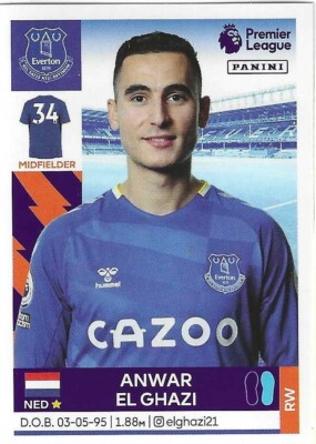 panini premier league 2022 - Squad Updates - U14 - Anwar El Ghazi (Everton)