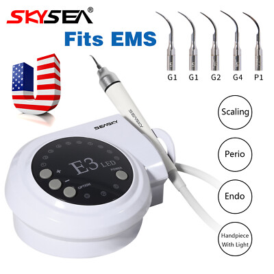 LED Dental Ultrasonic Piezo Scaler Handpiece Tips Fit EMS Cavitron Woodpecker E3