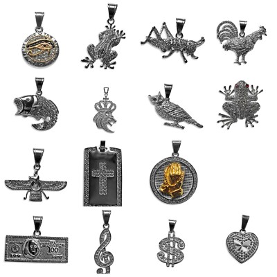 Original Bahnmüller Edelstahl Anhänger 15 verschiedene Modelle in Silber
