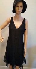  RALPH LAUREN BLACK LACE SLEEVELESS DRESS SIZE 6