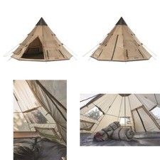 Weatherproof Guide Gear 14' x 14' Teepee Tent For 6 People Includes Carry Bag