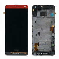 Original Htc One Mini M4 Displaymodul Display Scheibe Glas Kabel Flex Rot