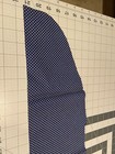 Vintage Navy Blue Fabric w White Flocked Dots 24"x45"+ Polkadot Flocking Cotton — photo 10