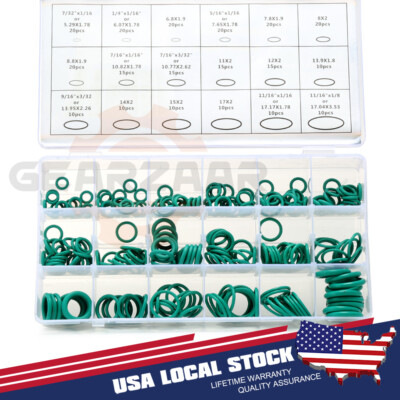 270 Pack 18 Sizes A/C AC System O-Ring Gasket Seals Washer Rapid Seal Repair-Kit