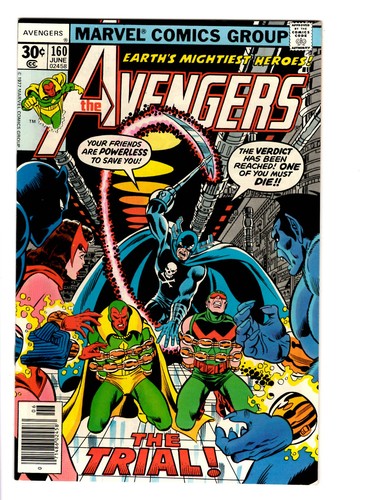 AVENGERS #160 - JUNE 1977 - HIGH GRADE MARVEL - GRIM REAPER APPEARANCE