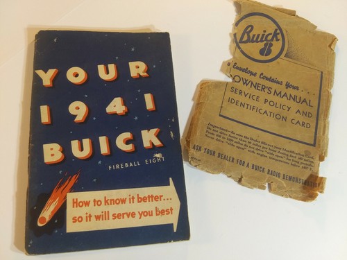 Rare Vtg 1941 Buick Fireball Eight 1st Editition Owner's Manual - Picture 1 of 12