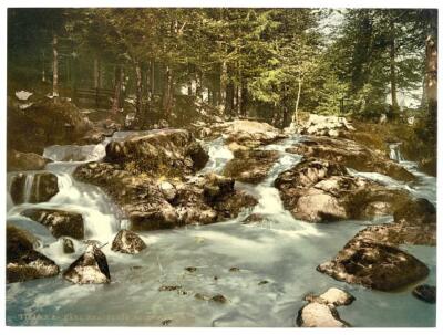 Bode Waterfall, Braunlage, Hartz, Germany c1900 OLD PHOTO
