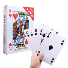 relaxdays Carte da Gioco Giganti, Mazzo 54 pz., Plastificate, XXL