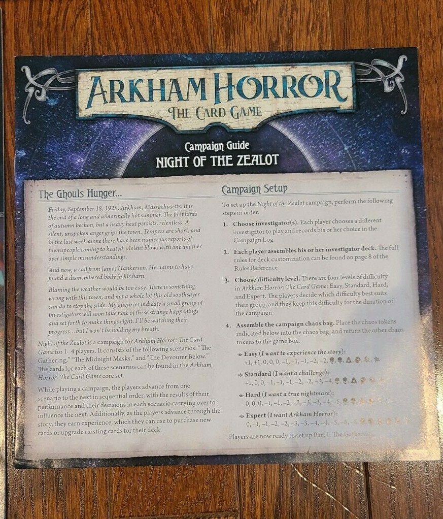 Arkham Horror: The Card Game - LCG - Core Set Replacement Rules Manuals and  Box