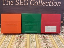 Flip  n  File/10 Floppy 5.25" Plastic Disc Holder Case LOT of 4 Red Orange Green