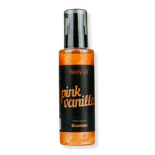 Shimmering Body Oil Pink Vanilla Peach Citrus Orchid Scent 100ml Scentish