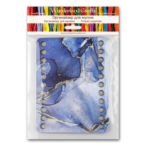 Organizer for cotton floss "Magical blue", Embroidery organizer , Floss holder - Picture 5 of 5