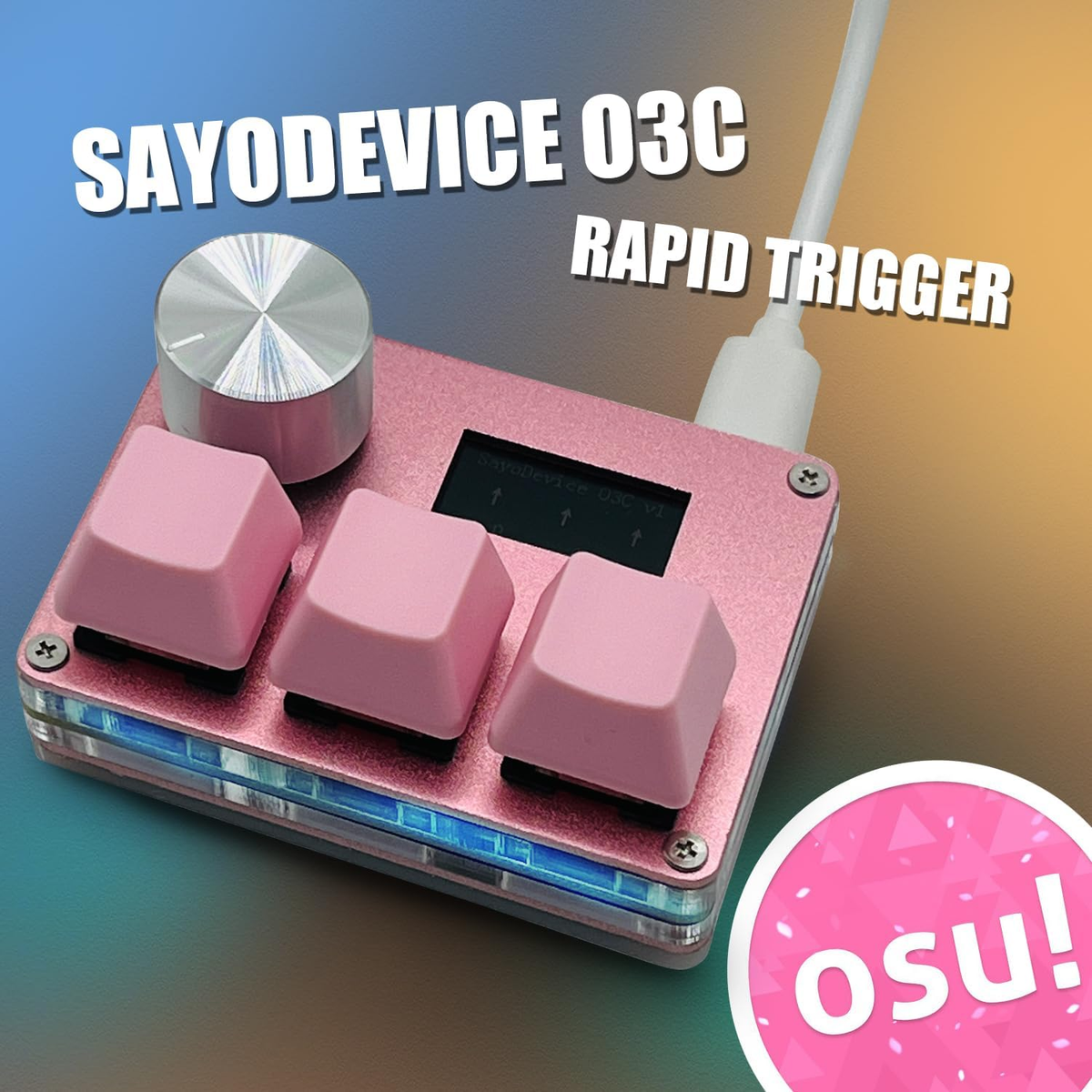 Sayodevice O3C OSU Keyboard Rapid Trigger Hall Switches Magnetic