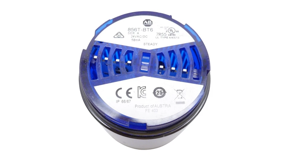 Allen-Bradley 856T-BT6 LED Signalsäule Dauerlicht Serie A 70x80mm 24VAC/DC 105dB - Bild 3 von 4