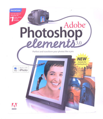 Adobe Photoshop Elements 3.0 includes Healing Brush Macintosh New Sealed