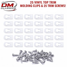 25 Gm Chevy Oldsmobile Pontiac Vinyl Top Molding Moulding Trim 25 Clips Studs